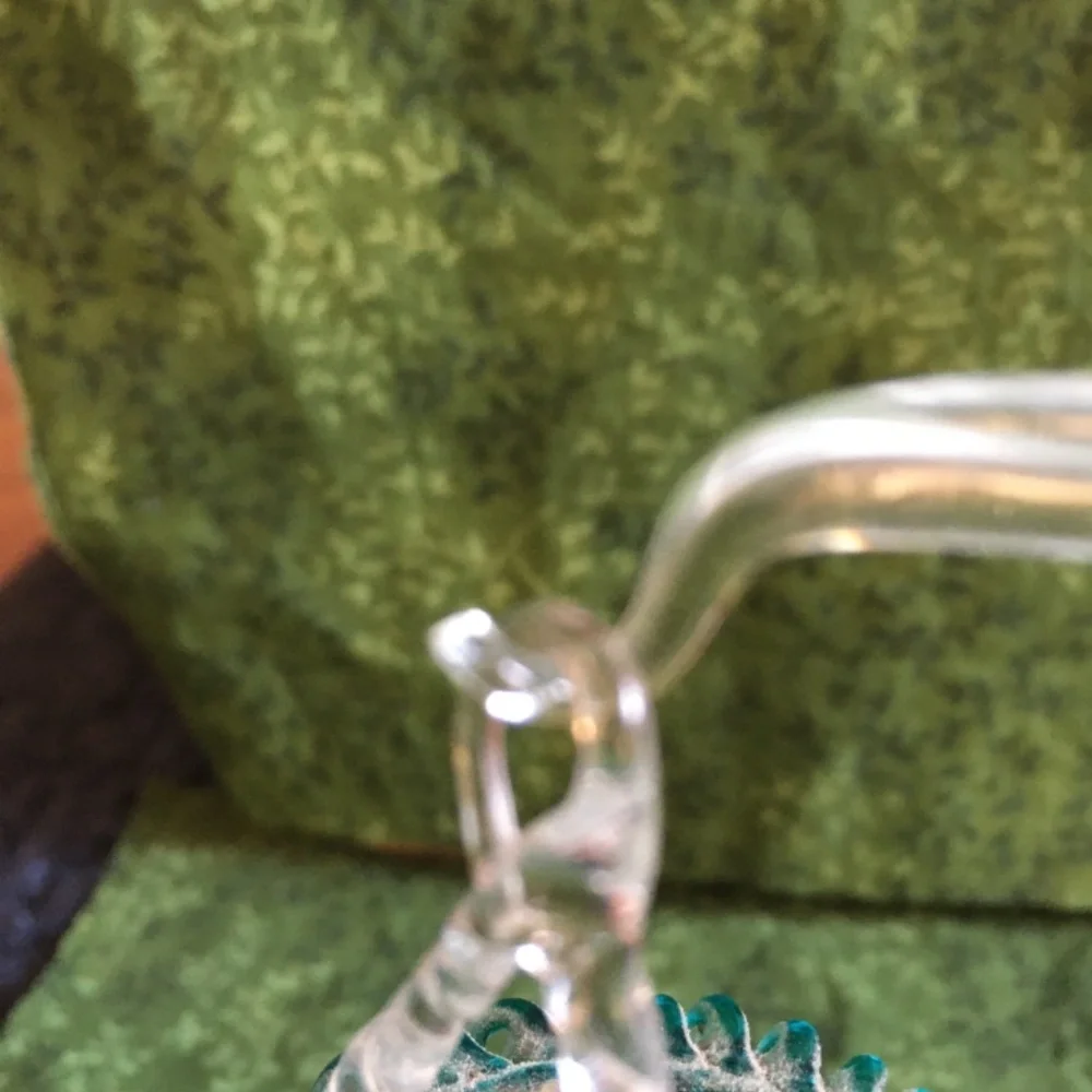 Vintage Glass Basket Shelf Sitter